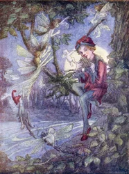 Peter Pan (litografía en color)