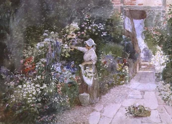Recogiendo flores