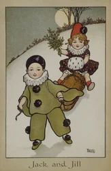 Jack y Jill, tarjeta victoriana