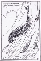 Y por la empinada, como una ola saltaría (La Sirena) (litho)