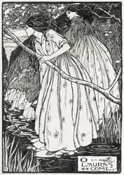 Ilustración para "Poemas de Christina Rossetti" (lápiz y tinta sobre papel)