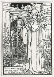 Ilustración para "Poemas de Christina Rossetti" (lápiz y tinta sobre papel)