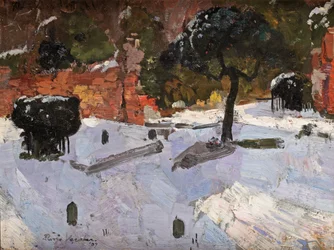 Cementerio en Warmond, 1907