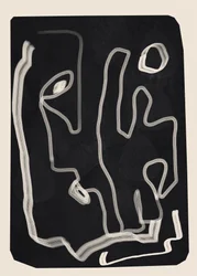 Contorno de la línea abstracta