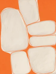 Formas orgánicas en naranja intenso