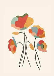 Amapolas abstractas y coloridas