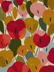 Abstracción floral colorida
