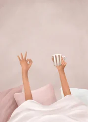 Un café acogedor por la mañana