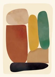 Formas abstractas con tonos terrosos