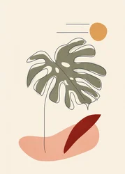 Hoja de Monstera Desert Sun
