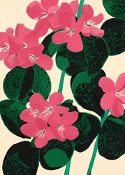 Flores de un rosa intenso