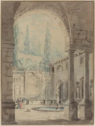 Patio de la Villa Pliniana