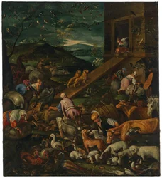 Jacopo Bassano (sucesor) Entrada de los animales en el Arca de Noé
