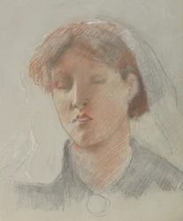 Emma, la esposa del artista, el día de su boda