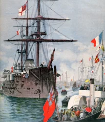 Flotilla francesa en el puerto de Portsmouth, 1891