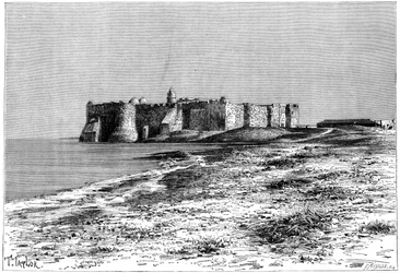 Isla de Jerba, Castillo cerca de Humt Suk, Túnez, c. 1890