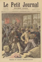 Conscritos de Alsacia y Lorena rebelándose contra su reclutamiento en el ejército alemán