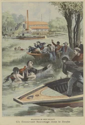 Rescate valiente en el río Doubs por dos soldados franceses