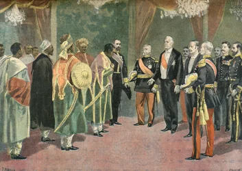 Félix Faure y los embajadores de Menelik 2 de Abisinia