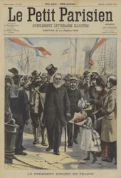 Paul Kruger, ex presidente de Transvaal, llegando a Francia