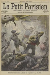 Terrible explosión a bordo del vapor La France