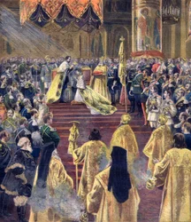 Coronación del zar Nicolás II y la zarina Alexandra de Rusia