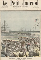 Desembarco de las Tropas Senegalesas en el Nuevo Muelle de Cotonou, de 