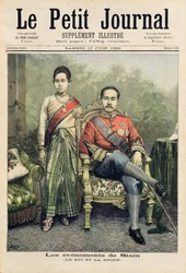 El rey y la reina de Siam, ilustración de «Le Petit Journal», 10 de junio de 1893
