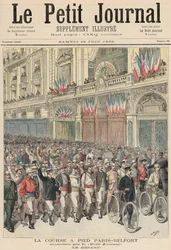 El inicio de la carrera de carretera de París a Belfort, de 