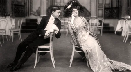 Lily Elsie y Joseph Coyne en La viuda alegre, 1907