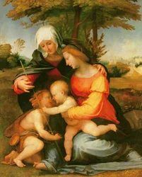 Madonna y el Niño: Santa Isabel y el infante San Juan Bautista