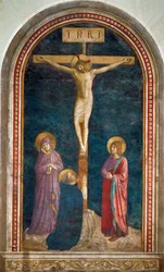 Le Calvaire avec saint Dominique - Crucifixión con Santo Domingo Fresco ...