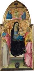 Virgen con el Niño y santos, c.1411-13 (temple sobre tabla)