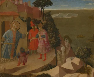 San Romualdo rechaza la entrada en la Iglesia del emperador Otón III