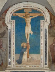 Santo Tomás adorando la Cruz