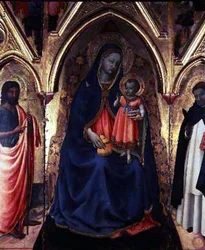 La Virgen y el Niño con San Juan Bautista y San Domingo