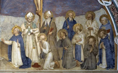 Crucifixión con Santos (detalle)