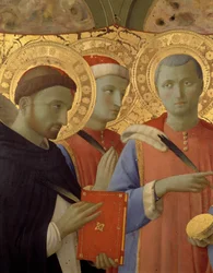 (detalle) Retratos de San Pedro Mártir, San Cosme y San Damián