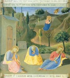 Recuadro que representa la oración en el jardín, panel del Armadio degli Argenti (Cofre de plata) con la vida de Jesús