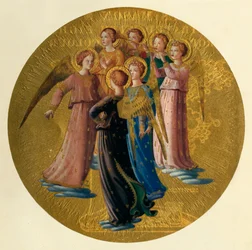 Un grupo de ángeles, siglo XV, hacia 1909
