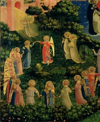 Detalle del Cielo del Juicio Final