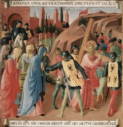 Historia de la vida de Cristo: la subida al Calvario, el porte de la cruz