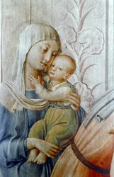 San Lorenzo dando limosna a los pobres (detalle), mediados del siglo XV