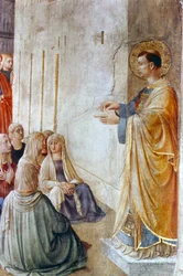 San Esteban Predicando (detalle), mediados del siglo XV