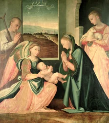 La Sagrada Familia con Santa Inés