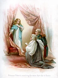 La Princesa Victoria recibiendo la noticia de que es Reina, 1897