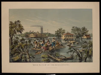 Aguas altas en el Mississippi