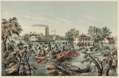Crecida del agua en el Misisipi, pub.1868
