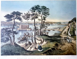 Staten Island y los estrechos, Nueva York, EE.UU., c. 1834-c. 1876