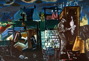 Outhouses, c.1935 (óleo sobre lienzo)